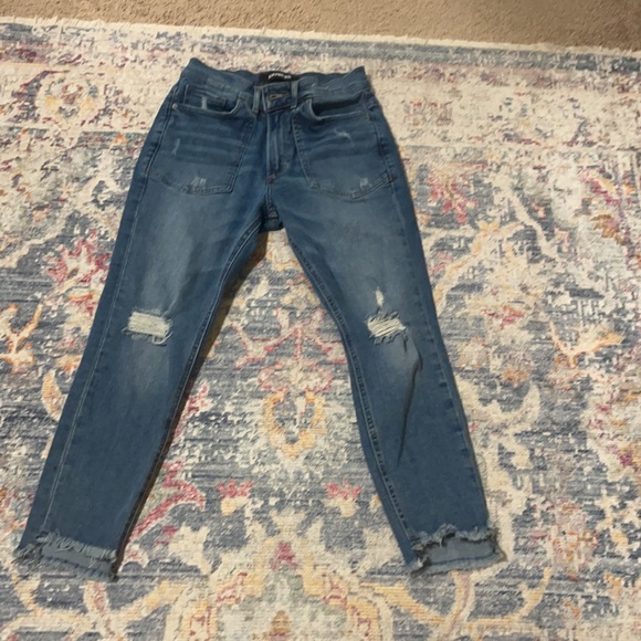 High rise ankle legging distressed jeans - Picture 2 of 12